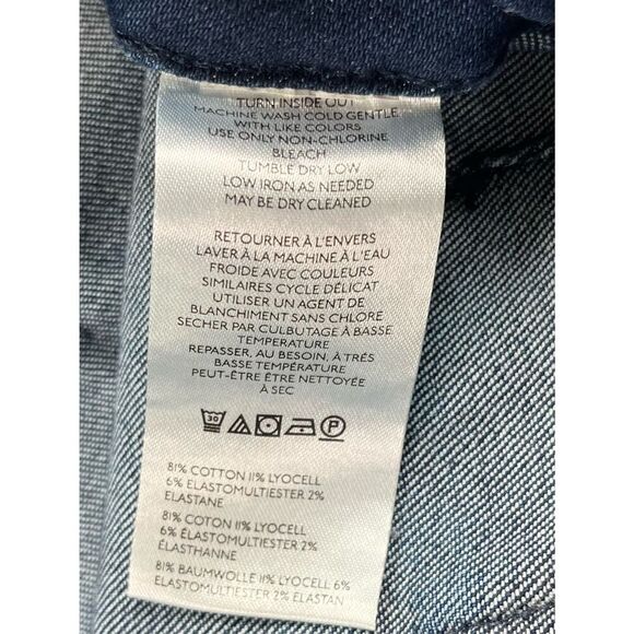 Maeve The Colette Cropped High Rise Wide Leg Jean Maeve Sequin Sparkle Size 33P - Picture 6 of 11